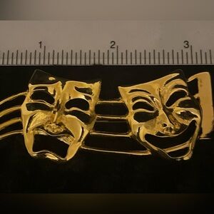 Tragedy and Comedy Brooch